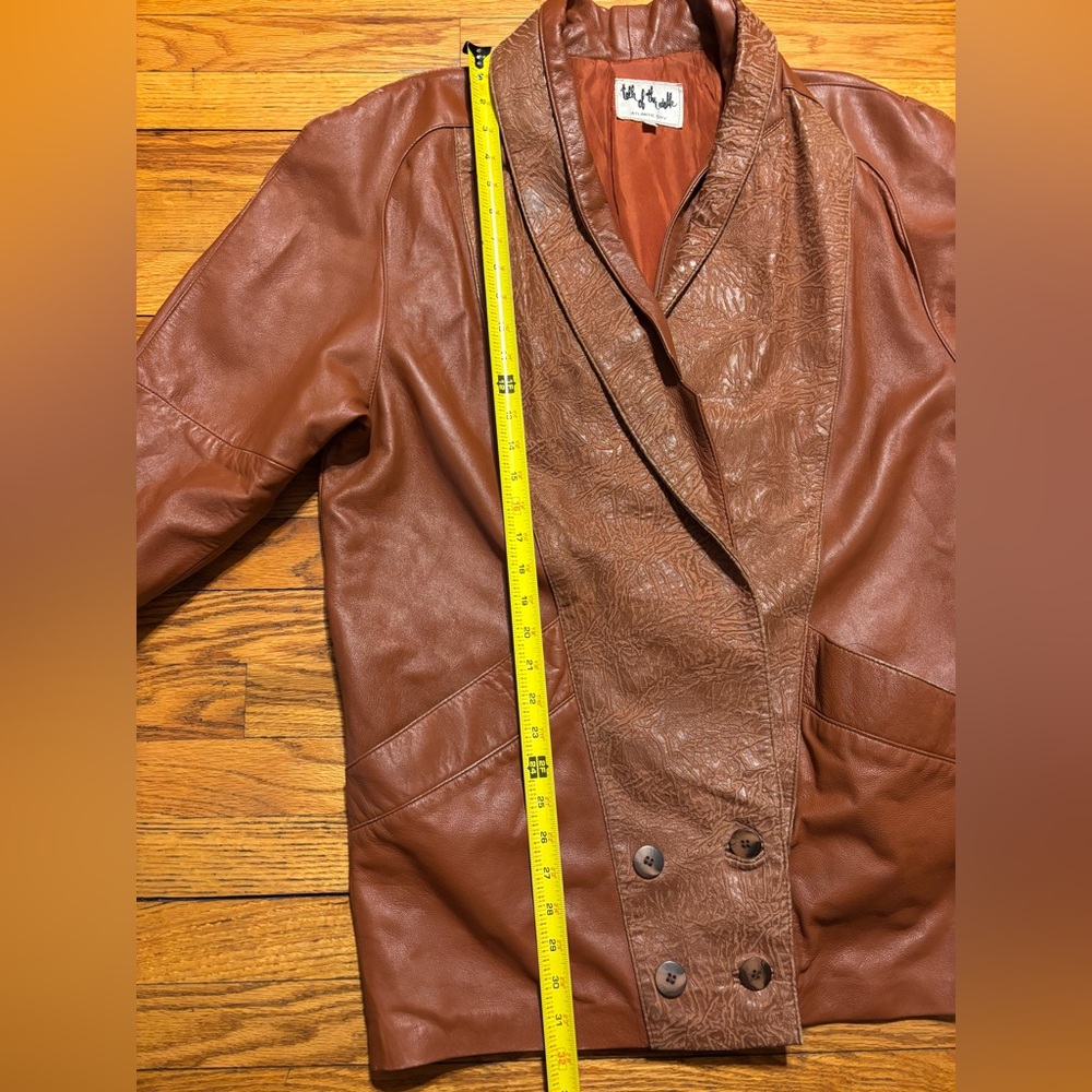 Talk of the Walk Vintage Brown Leather Jacket - Picture 9 of 14